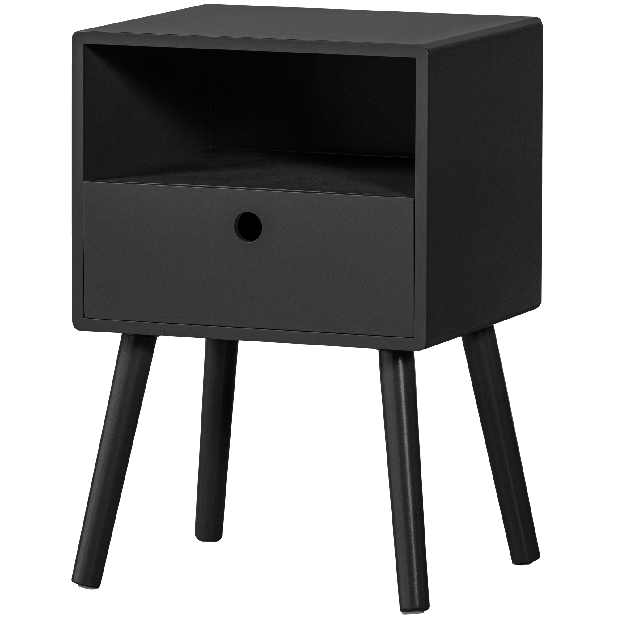 WOOOD Noční stolek OZZY černý