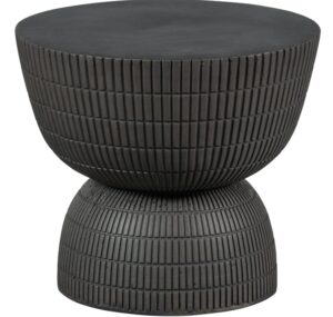 WOOOD Konferenční stolek SAMSON ø40 cm tmavě hnědý