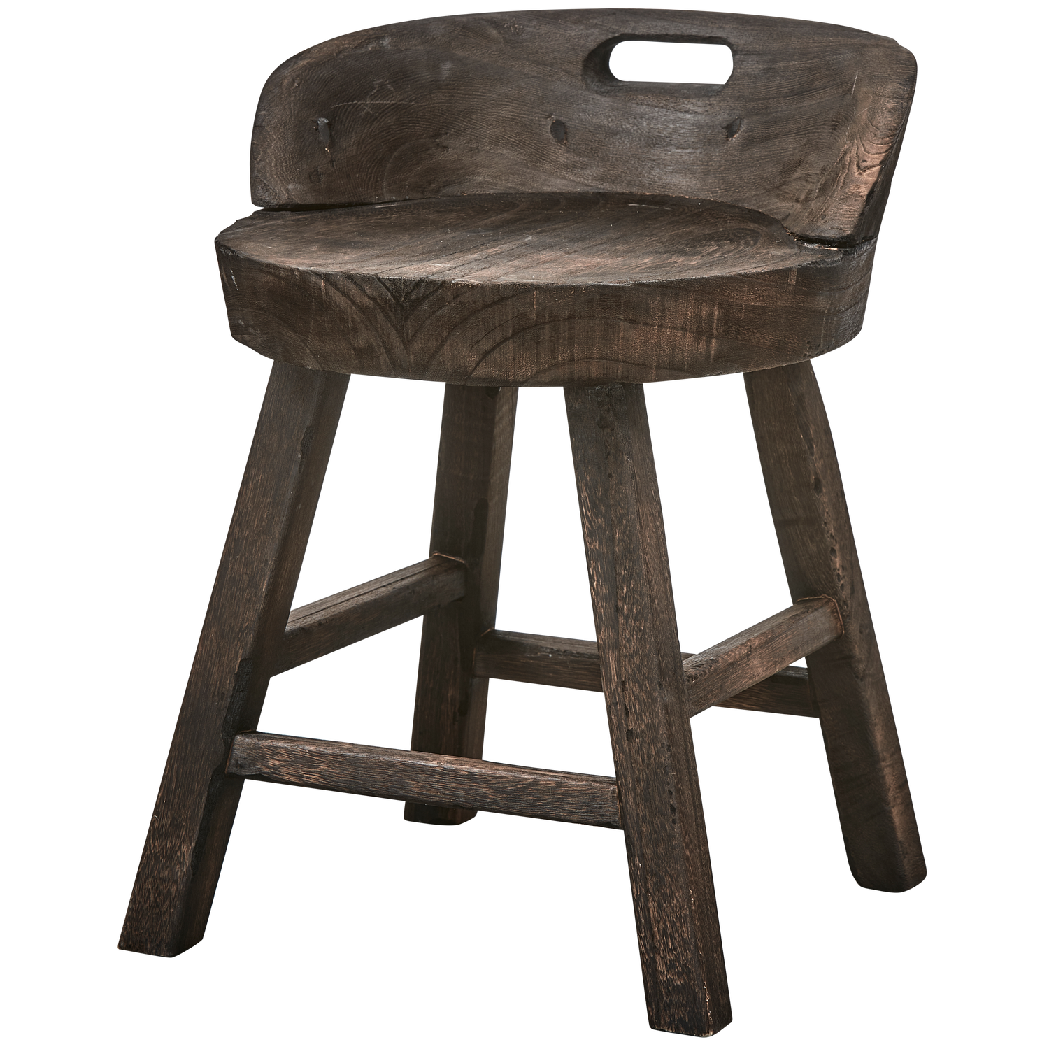 WOOOD Stolička ROSALIE tmavě hnědá