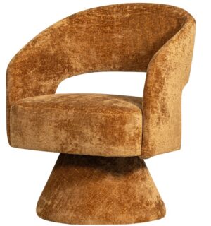 WOOOD Otočné křeslo EBBA hnědá