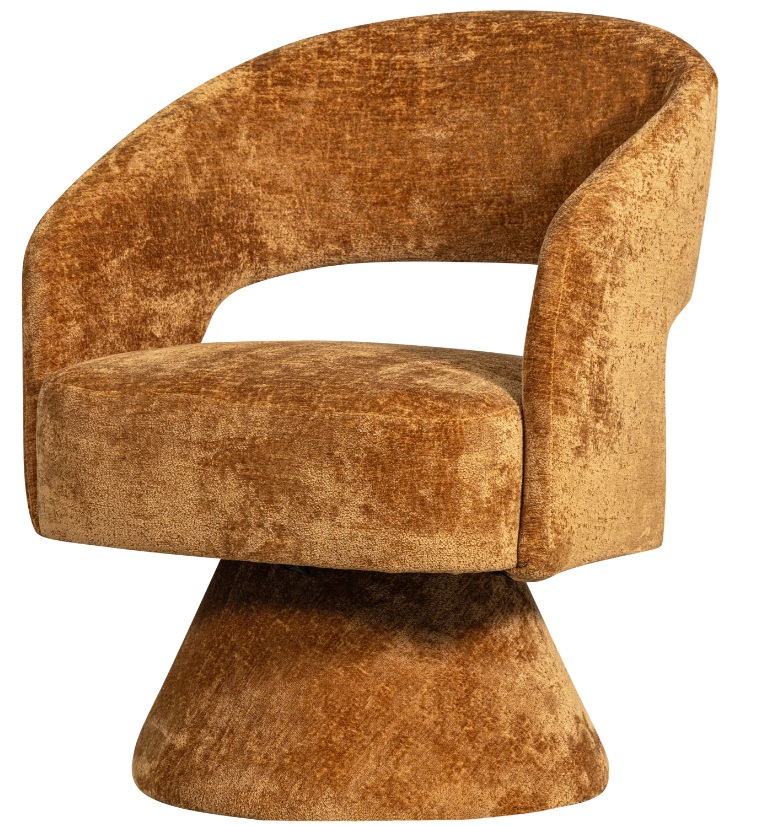 WOOOD Otočné křeslo EBBA hnědá