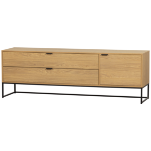 WOOOD Dřevěný TV stolek SILAS dub
