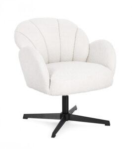 BIZZOTTO Otočné křeslo CHLOE bílé