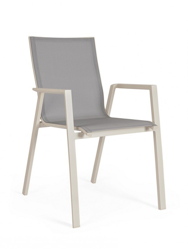 BIZZOTTO Zahradní jídelní židle KRION tmavě šedá