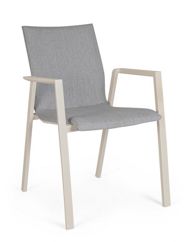 BIZZOTTO Zahradní jídelní židle ODEON šedá