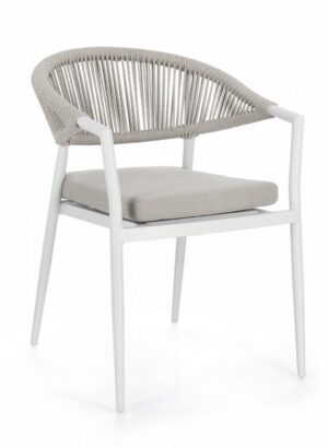 BIZZOTTO Zahradní jídelní židle MILLOR bílá