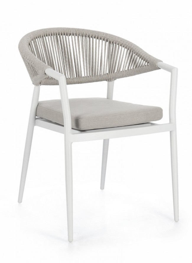 BIZZOTTO Zahradní jídelní židle MILLOR bílá