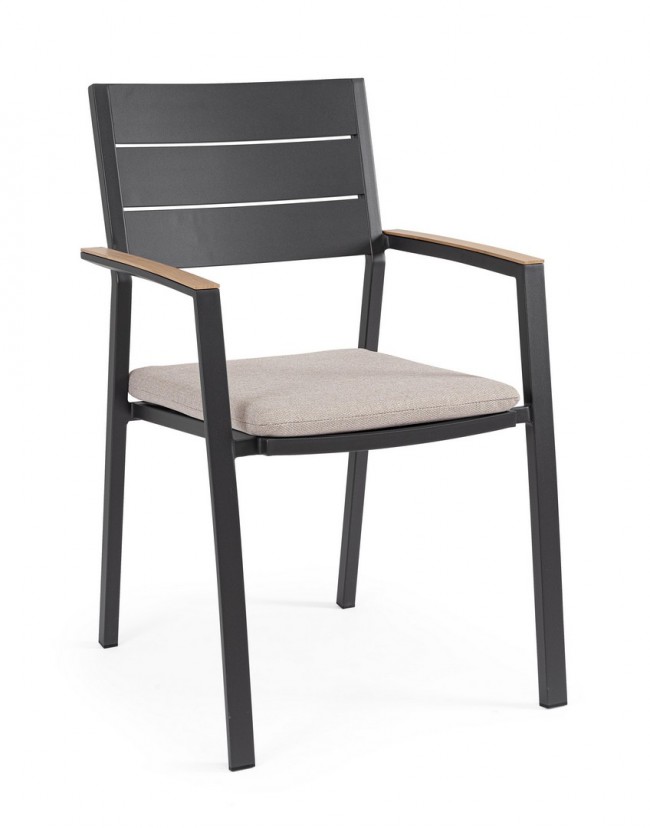 BIZZOTTO Zahradní židle ZELMAR antracit