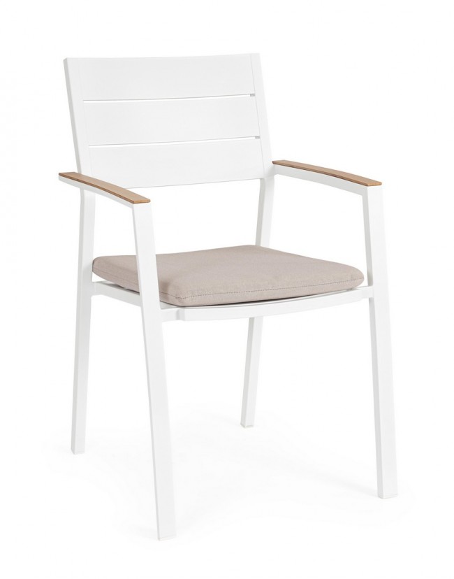 BIZZOTTO Zahradní židle ZELMAR bílá