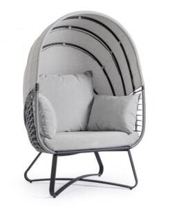 BIZZOTTO Zahradní křeslo ELDON šedé