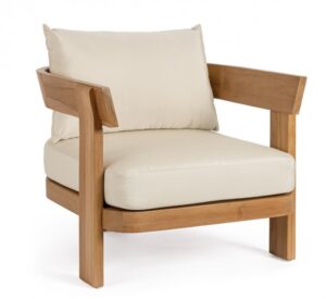 BIZZOTTO Zahradní křeslo EVORA krémové