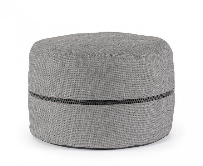 BIZZOTTO Zahradní puf GULIZAR ⌀50 cm tmavě šedý