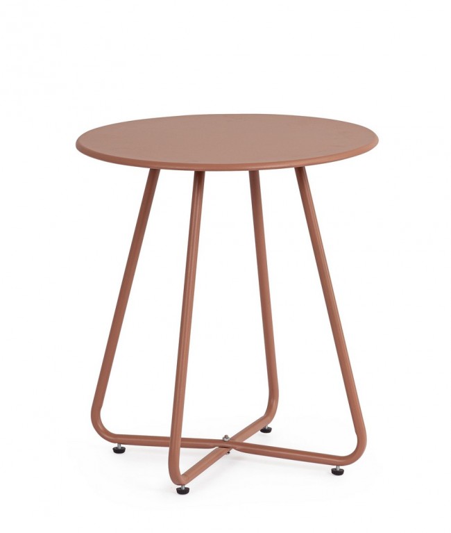 BIZZOTTO Kulatý konferenční stolek JABLE korálová ø45 cm