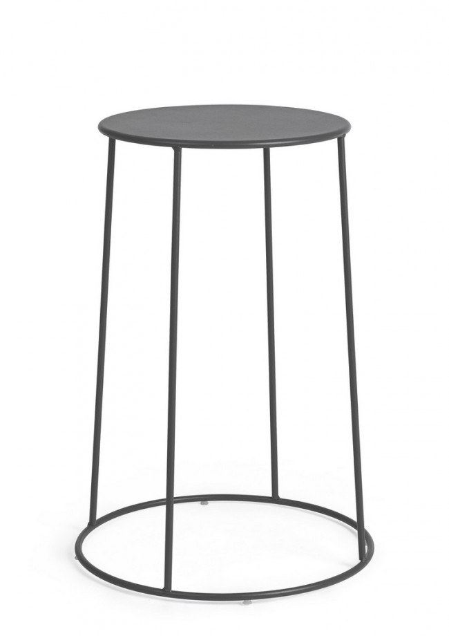 BIZZOTTO Kulatý konferenční stolek AUSTIN antracit ø35 cm