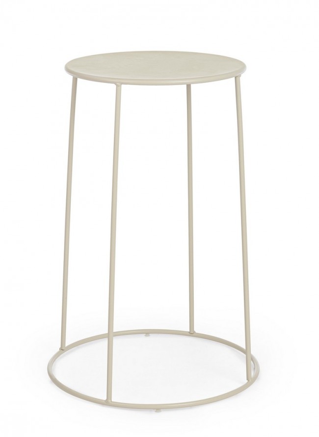 BIZZOTTO Kulatý konferenční stolek AUSTIN krémový ø35 cm