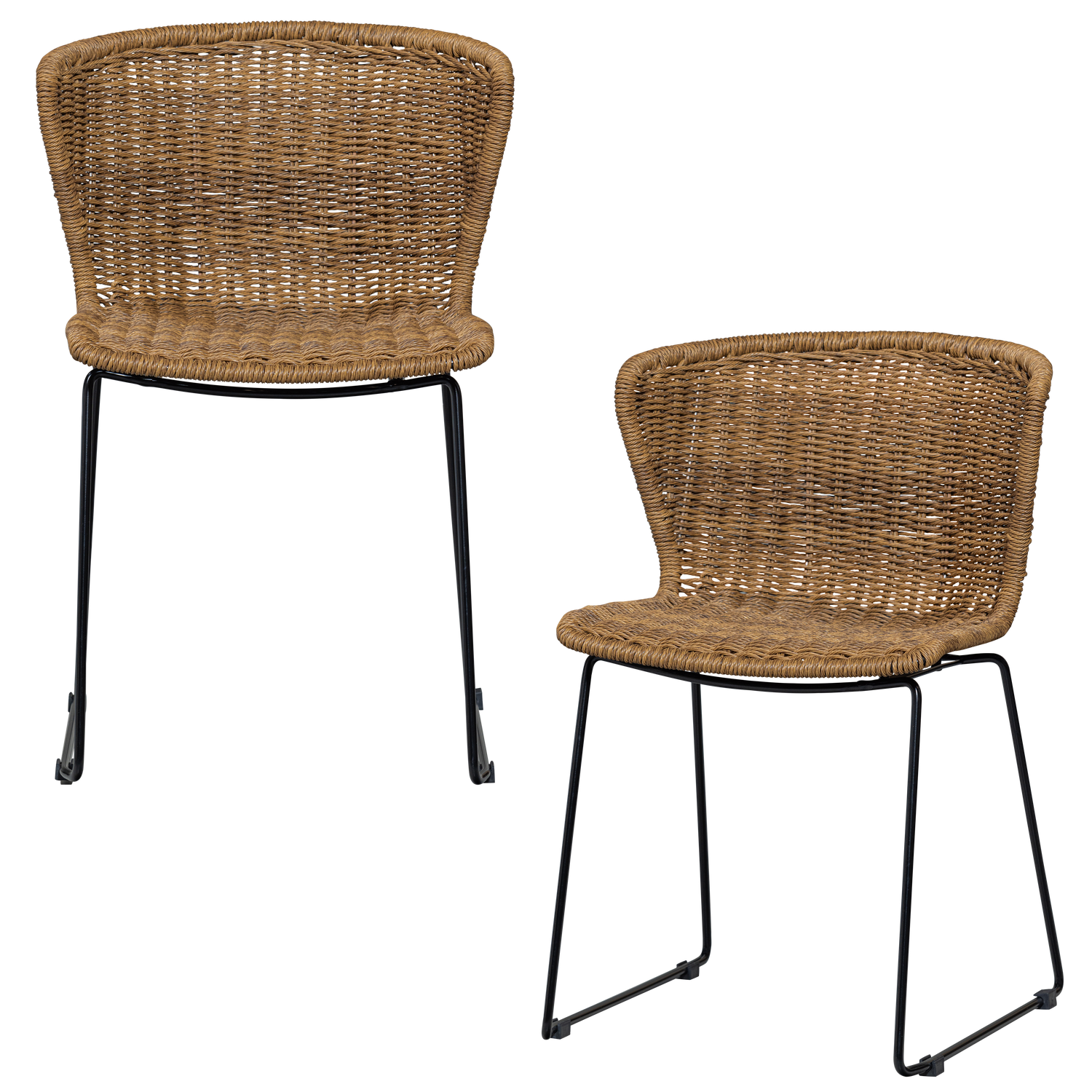 WOOOD Set dvou jídelních židlí WINGS přírodní