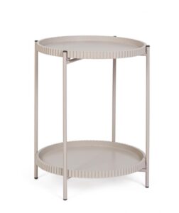 BIZZOTTO Konferenční stolek HERDYS béžový ø42 cm