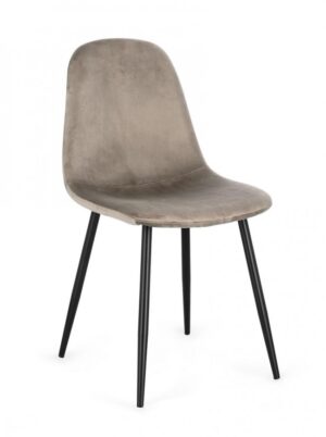 BIZZOTTO Jídelní židle NEW IRELIA béžová se sametovým efektem