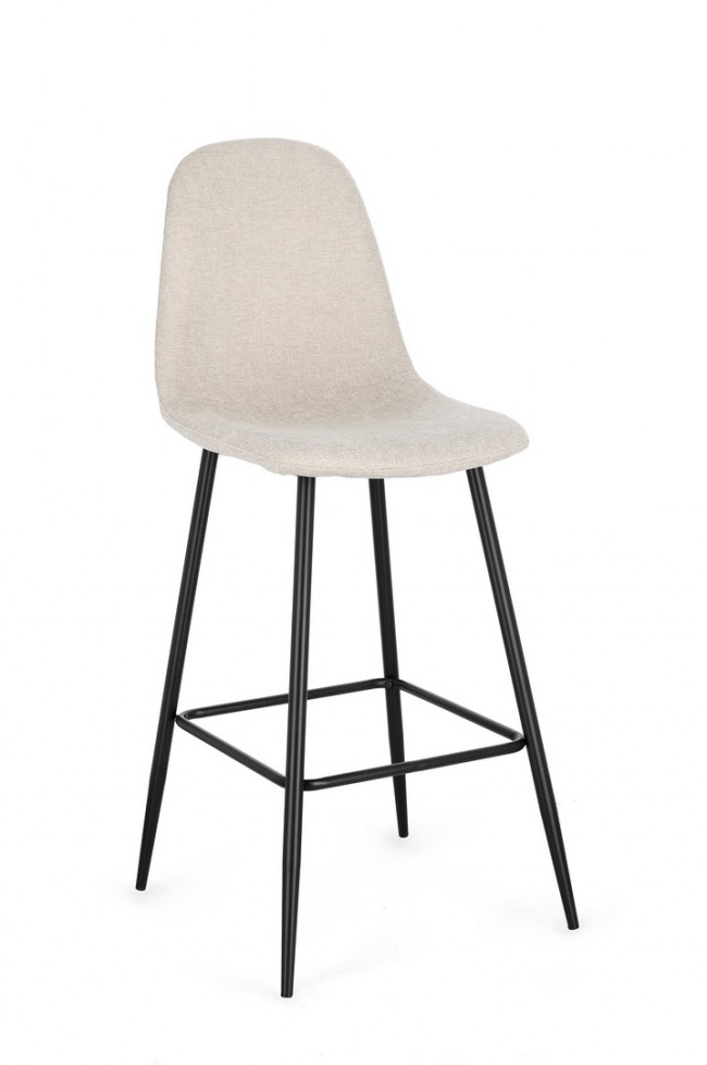 BIZZOTTO Barová židle NEW IRELIA béžová s černými nohami
