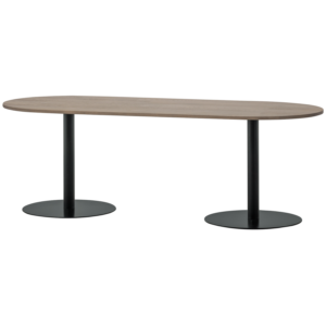 TABLO TABLE OVAL TGL 220x90CM PEBBLE GREY/BLACK [fsc]