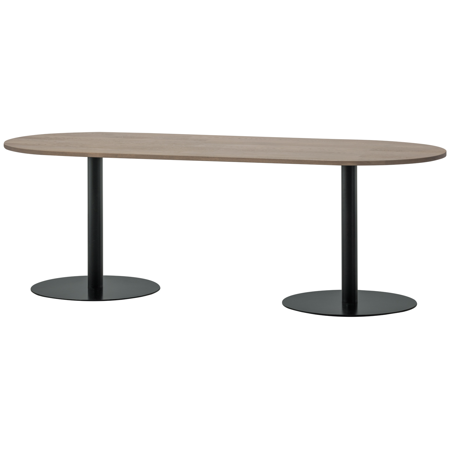 TABLO TABLE OVAL TGL 220x90CM PEBBLE GREY/BLACK [fsc]