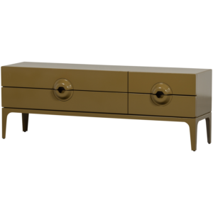 WOOOD TV stolek MERGE hořčičný 160 cm