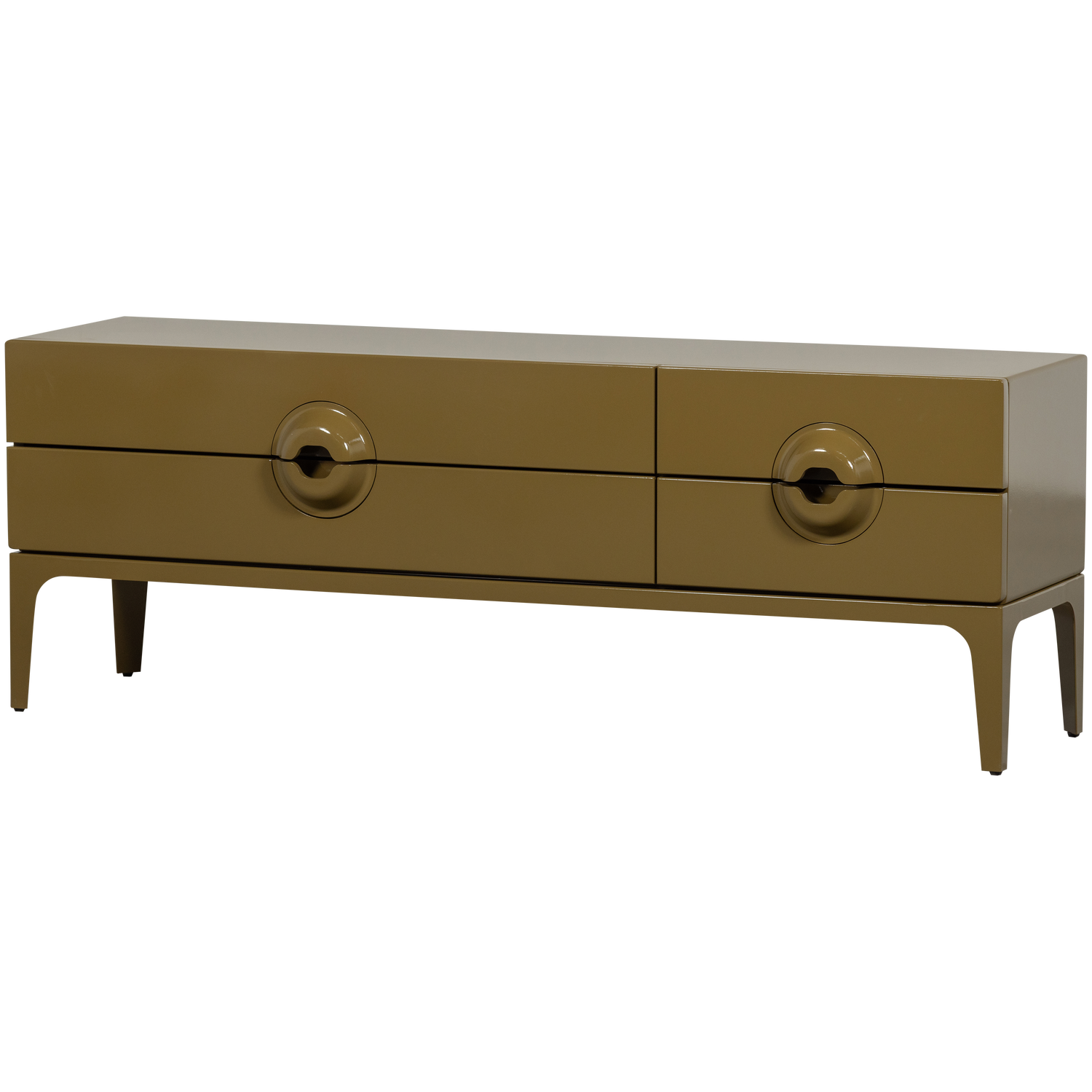 WOOOD TV stolek MERGE hořčičný 160 cm