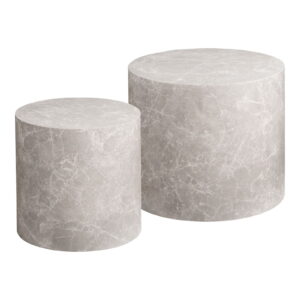 House Nordic Set dvou kulatých konferenčních stolků PRAGUE béžový