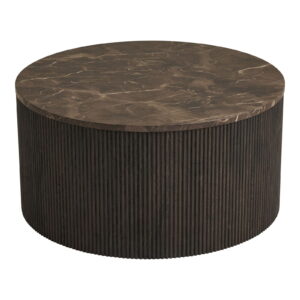 House Nordic Konferenční stolek ROTA hnědý mramor ø80 cm