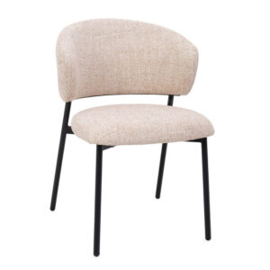 BIZZOTTO Jídelní židle PRISCA písková s černou základnou