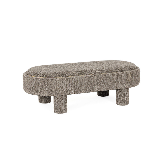 BIZZOTTO Designový oválný pouf TANYA šedý