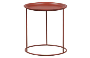 WOOOD Kovový odkládací stolek IVAR červený malý