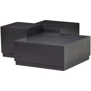 WOOOD Set 3 konferenčních stolků PIM černý