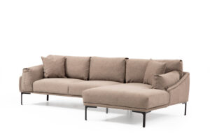 Hanah Home Rohová pohovka LEO hnědá pravá