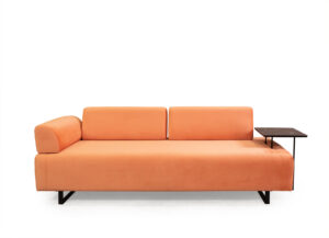 Hanah Home Pohovka INFINITY s postranním stolkem lososová