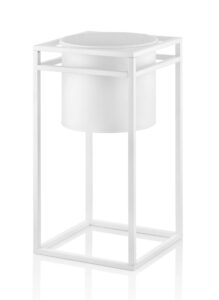 KALUNE DESIGN kovový květináč na stojanu MIOLA bílý