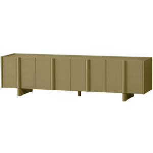 WOOOD TV stolek BASU zelenožlutý 200 cm