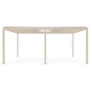 BIZZOTTO Krémová hliníková pergola s uzavíracími lamelami OCEAN 3