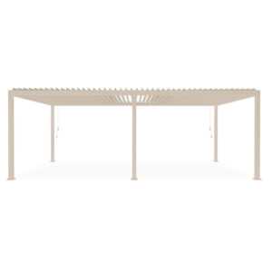 BIZZOTTO Krémová hliníková pergola s uzavíracími lamelami OCEAN 3