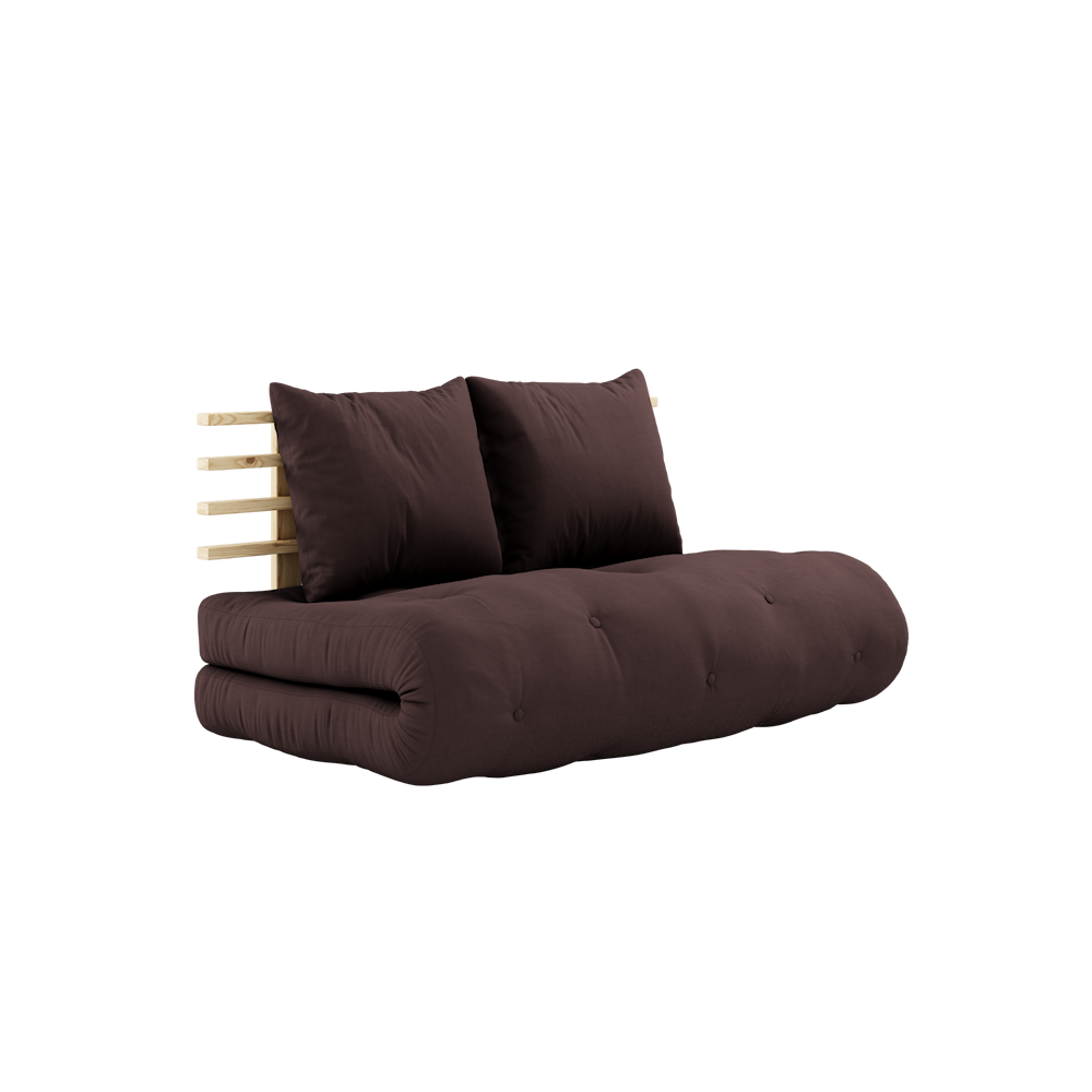 KARUP DESIGN Rozkládací pohovka SHIN tmavě hnědá 140 cm