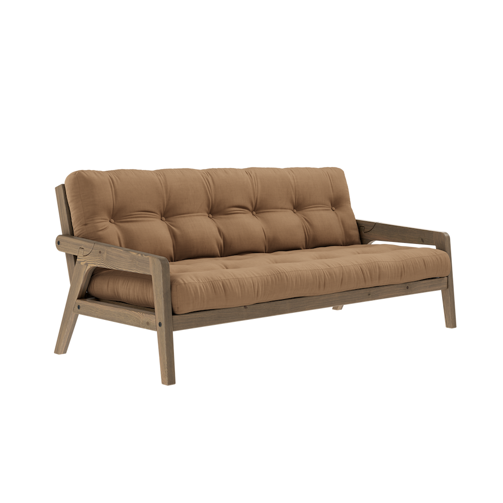 KARUP DESIGN Třímístná rozkládací pohovka GRAB mocca 204 cm