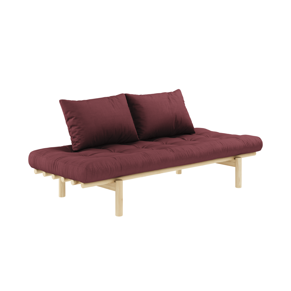 KARUP DESIGN Dřevěná pohovka PACE vínová 75x200 cm
