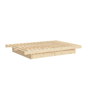 KARUP Dřevěná postel KANSO se 2 zásuvkami 120x200 cm přírodní