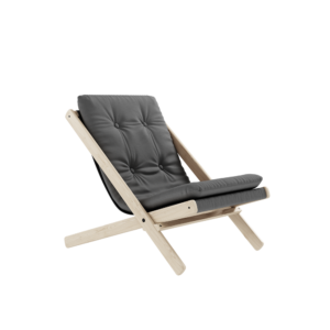 KARUP Skládací křeslo BOOGIE přírodní s šedým potahem