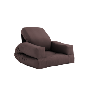 KARUP DESIGN Rozkládací dětské křesílko MINI HIPPO tmavě hnědé