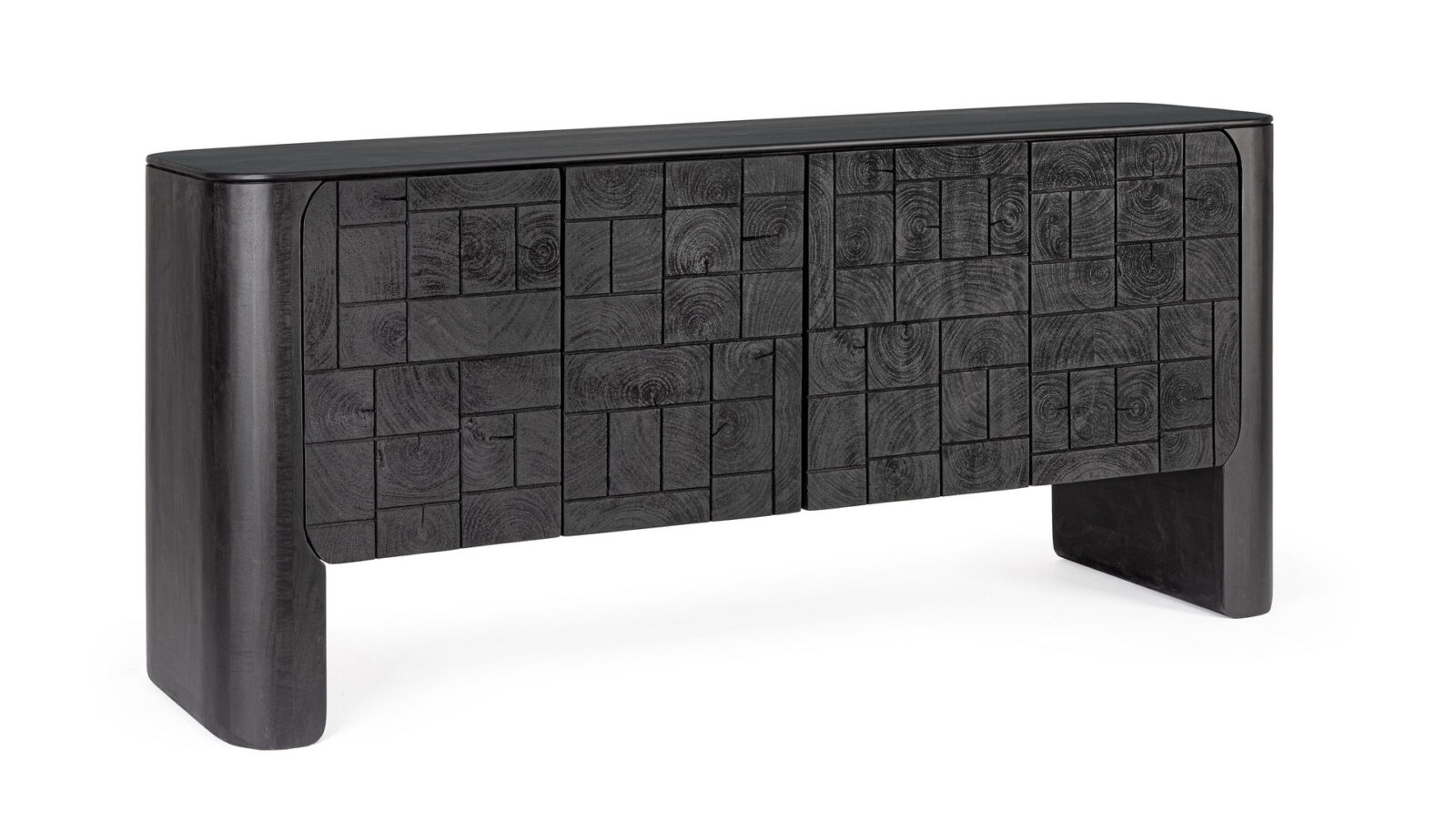BIZZOTTO Komoda SINNAR černá 185x80 cm