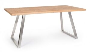 BIZZOTTO Jídelní stůl DUKAT 180x90 cm stříbrné nohy