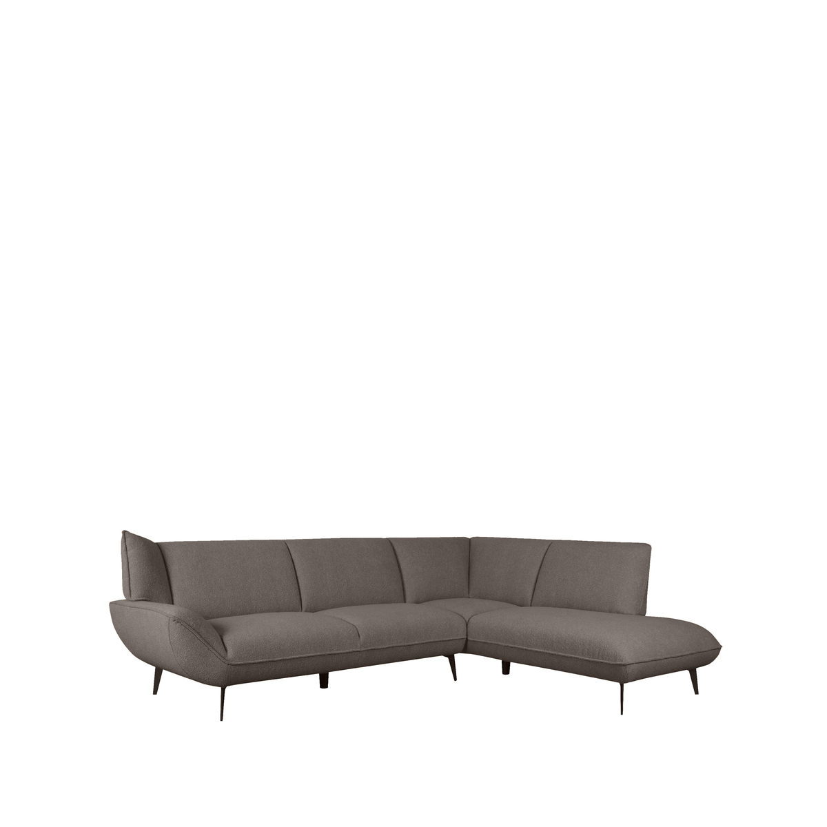 LABEL51 Pohovka do tvaru L PESARO hnědá 247cm pravá