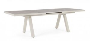 BIZZOTTO Rozkládací zahradní stůl KRION 205-265x103 cm světlý