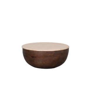 LABEL51 Konferenční stolek BOWL ø70 cm hnědý